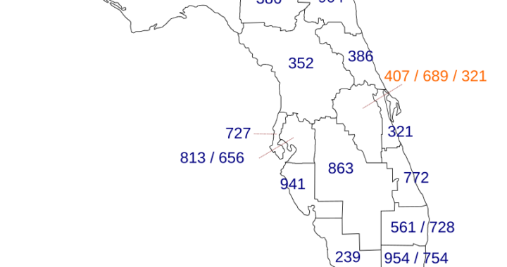 407 and 689 Area Codes in Central Florida